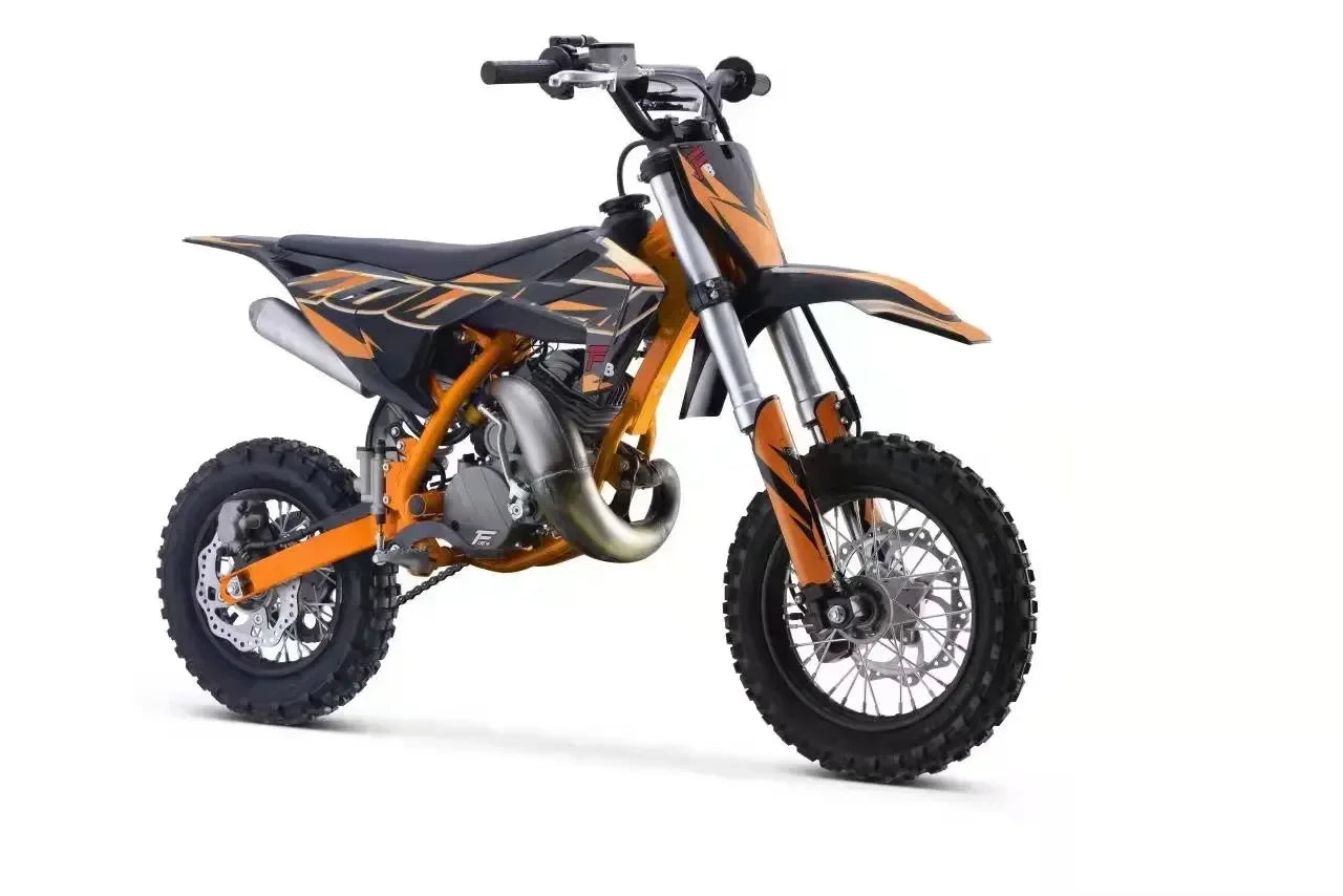 Moto de Cross con freno de disco para niños, arranque eléctrico de 50cc, un solo cilindro, aire fresco, todoterreno, Cross Pit Bike