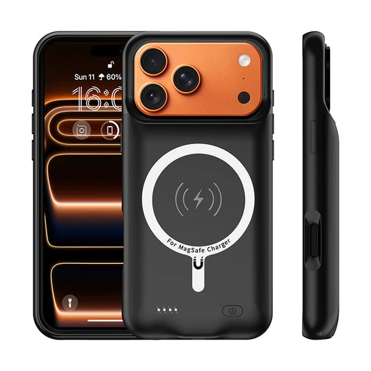 Funda de batería magnética de 10000mAh para iPhone 17 Air 17 Pro Max, funda de cargador portátil, funda de cargador de Banco de energía de carga inalámbrica