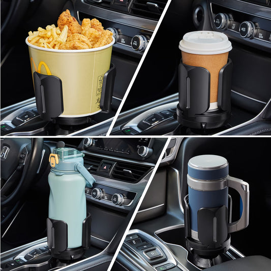 Car Cup Holder Expander, Adjustable Car Cup Holder Fits for 2.5"-5.5" Water Bottles, Coffee Mugs, Cans