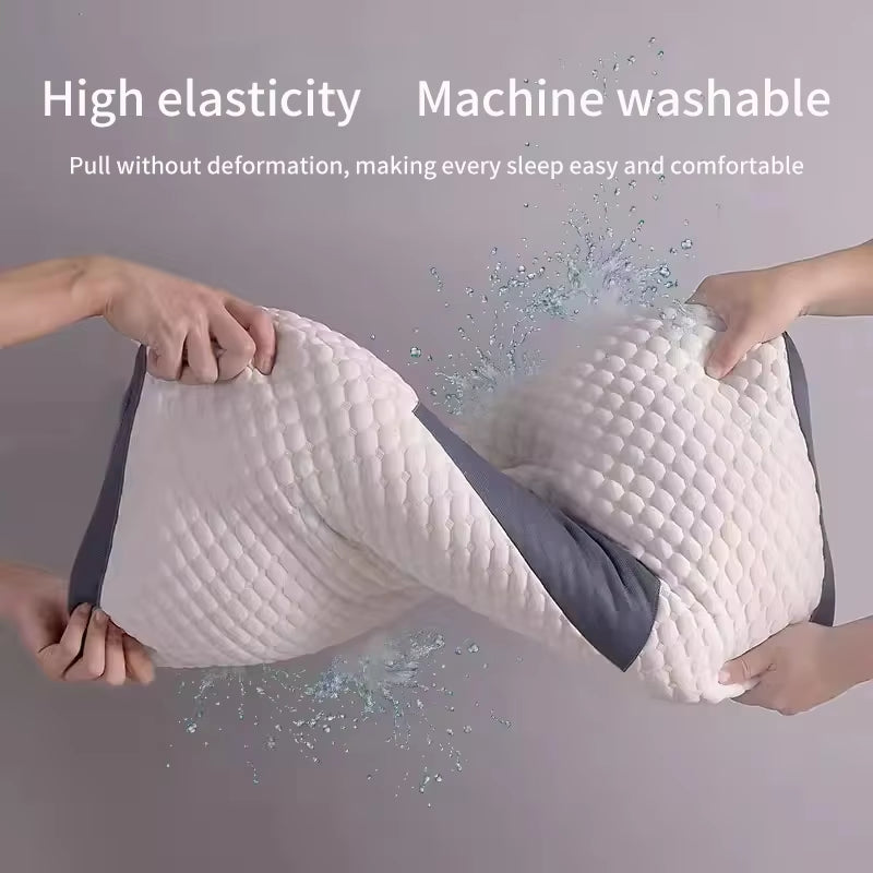 1PC Almohada Neck Pillow Help Sleep Protect the Neck Cervical Orthopedic Soybean Fiber Massage Household SPA Pillow for Sleeping