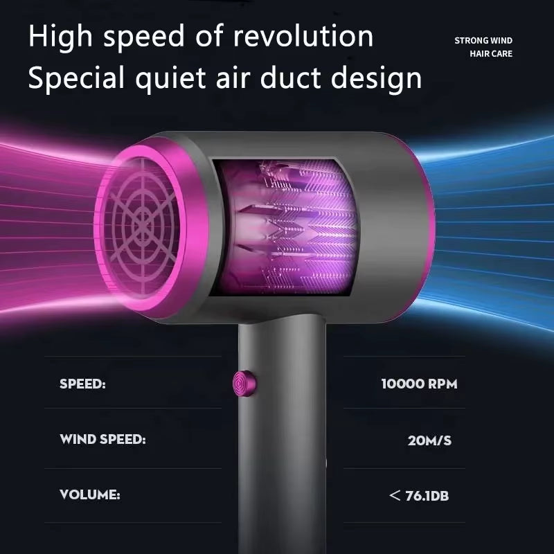 Professional Salon Hair Dryer with Ionic & Heat Protection Portable for Home Hotel Travel-For Household & Hotel Use