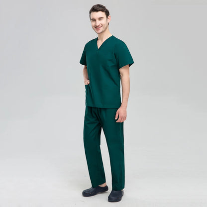 Unisex Pet Grooming Clinic Nursing Clothes Workwear Womens Scrub Sets Tooth Health Check Work Uniform Suits Medical Doctor Suits