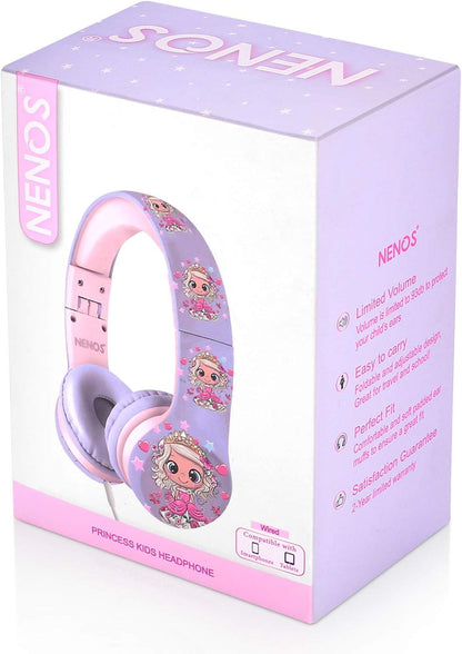 Kids Limited Volume over Ear Headphones for Kids Girls Children School (Princess Girl)