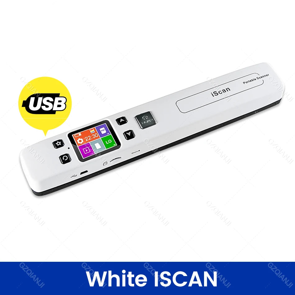A4 Iscan Mini Portable Document & Images Photo Scanner Wifi 1050 DPI JPG/PDF Handheld High Speed Scanner for School Business Use
