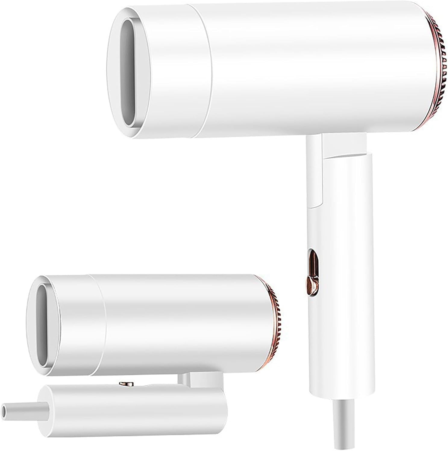Flintronic Secador De Pelo, Secador De Pelo Iónico Profesional Poderoso De 1500 W, Secador De Viaje Con Mango Plegable, 3 Ajustes De Calor, Secado Rápido, Para Peinados De Hombres Mujeres Múltiples