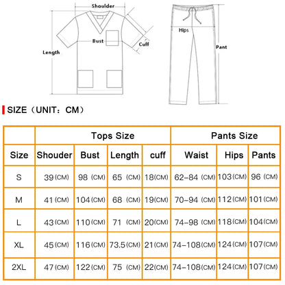 Unisex Pet Grooming Clinic Nursing Clothes Workwear Womens Scrub Sets Tooth Health Check Work Uniform Suits Medical Doctor Suits