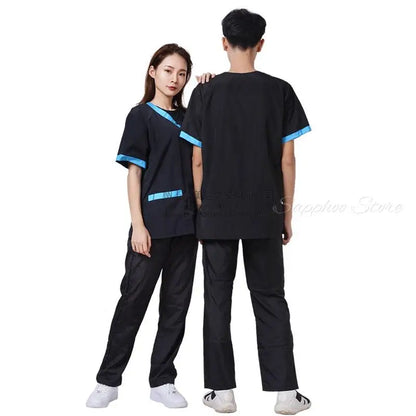 Pet Shop Groomer Work Clothes Waterproof Anti-Static Pet Work Clothes Apron for Dog Cat Hairdressing Grooming Smock G0528