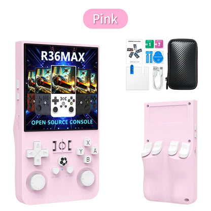 2026 New Arrival Hot R36 Max Retro Mini Portable Pocket 64gb 128gb R36s Max Handheld Game Console for Boy Game Gift