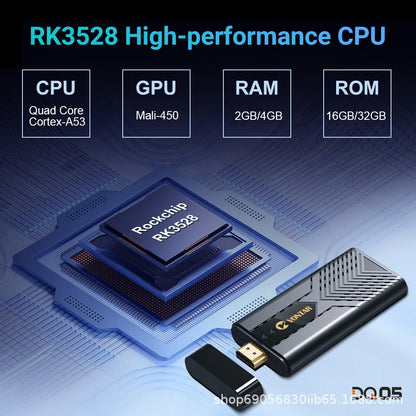 For DQ05 Android 13 ATV UI RK3528 4-Core Full HD 1080p TV Dongle Network Set-Top Box