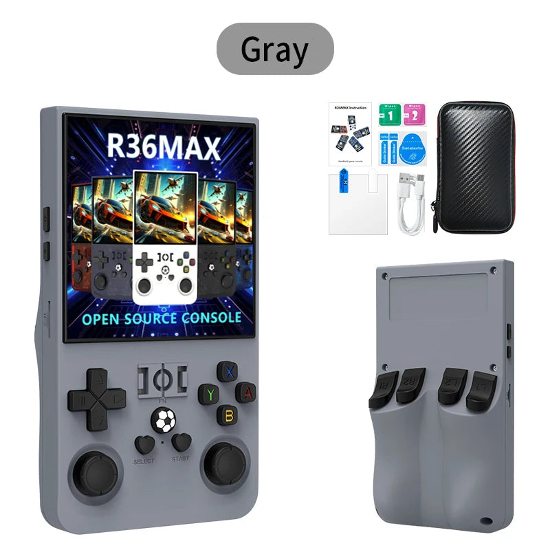 2026 New Arrival Hot R36 Max Retro Mini Portable Pocket 64gb 128gb R36s Max Handheld Game Console for Boy Game Gift