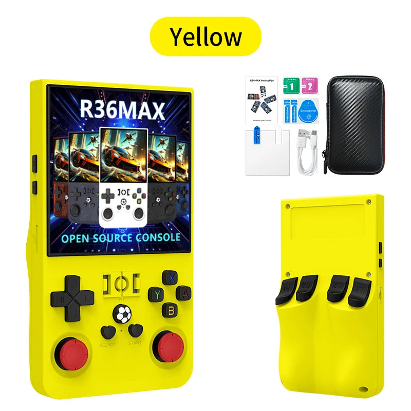 2026 New Arrival Hot R36 Max Retro Mini Portable Pocket 64gb 128gb R36s Max Handheld Game Console for Boy Game Gift