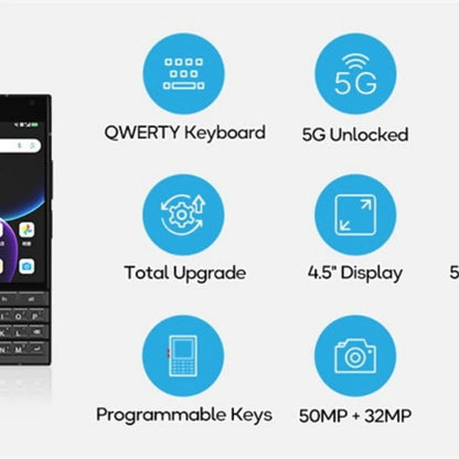 Qwerty Keyboard Phone 12+512GB 5050mAh NFC Global Unlocked Android 15 Mobile Main 50MP 5G LTE CDMA French HD Octa Core Quick