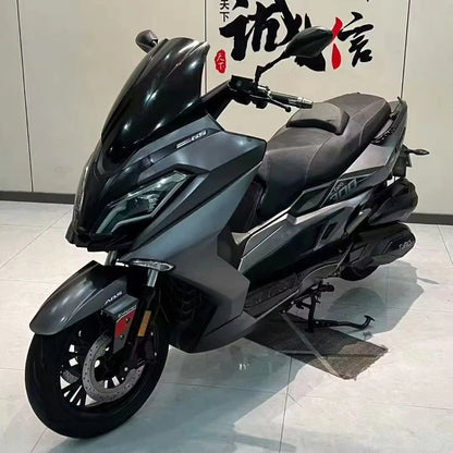 The Tai Rong Pathfinder TR300 Motorcycle Is Equipped with an ABS Braking System and a Super-large Liquid Crystal Instrument.