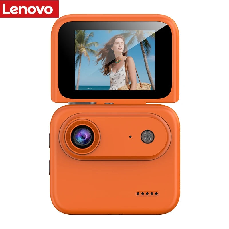 Cámara Deportiva Mini Lenovo 4K, Grabación Ultra Clara, Grabadora VLOG, Pantalla Abatible, Antivibración 143 °   Cámara de Ciclismo con Lente Gran Angular
