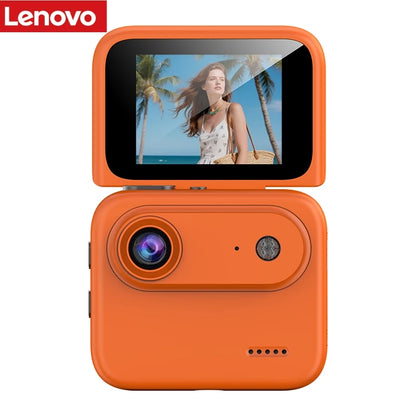 Cámara Deportiva Mini Lenovo 4K, Grabación Ultra Clara, Grabadora VLOG, Pantalla Abatible, Antivibración 143 °   Cámara de Ciclismo con Lente Gran Angular