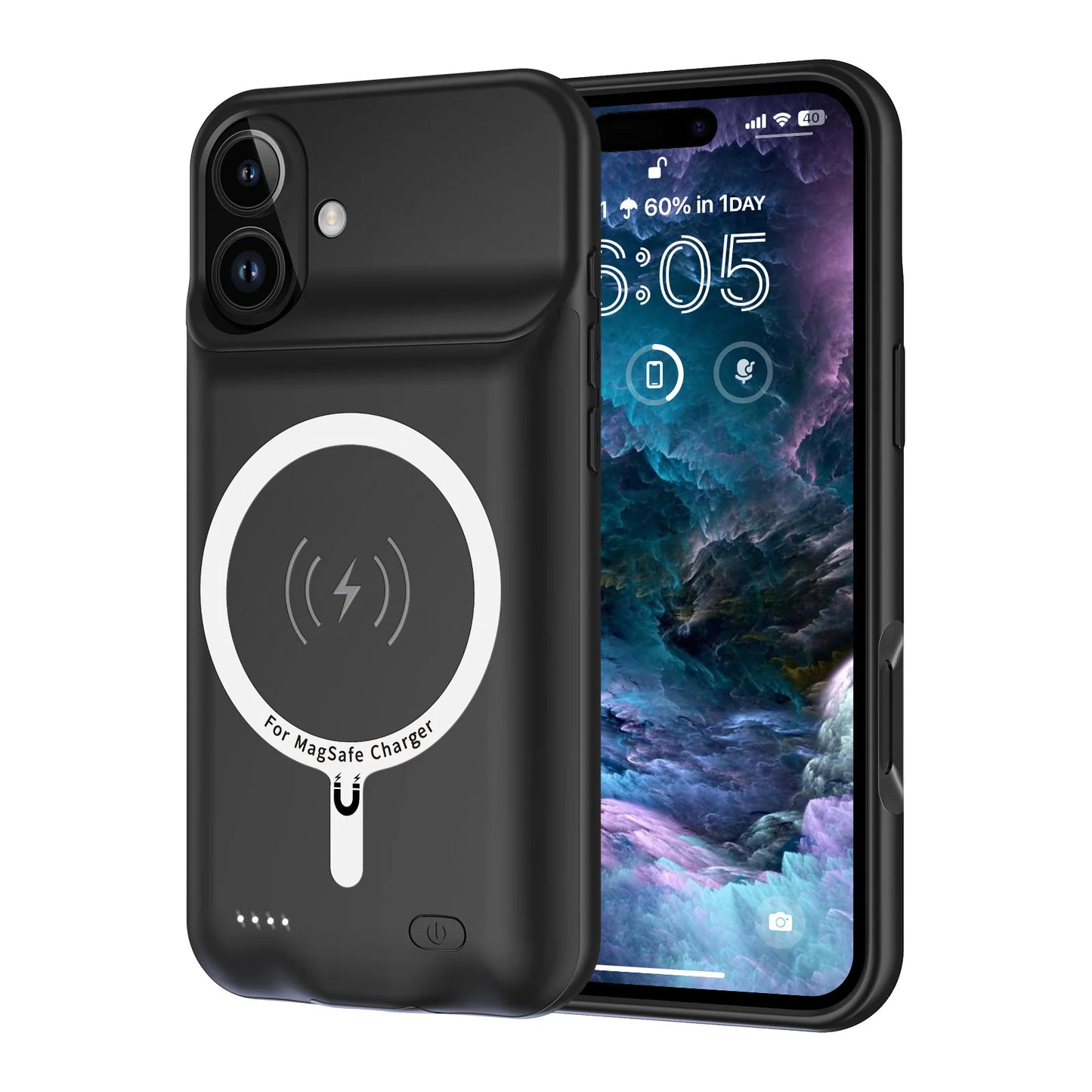 Funda de batería magnética de 10000mAh para iPhone 17 Air 17 Pro Max, funda de cargador portátil, funda de cargador de Banco de energía de carga inalámbrica