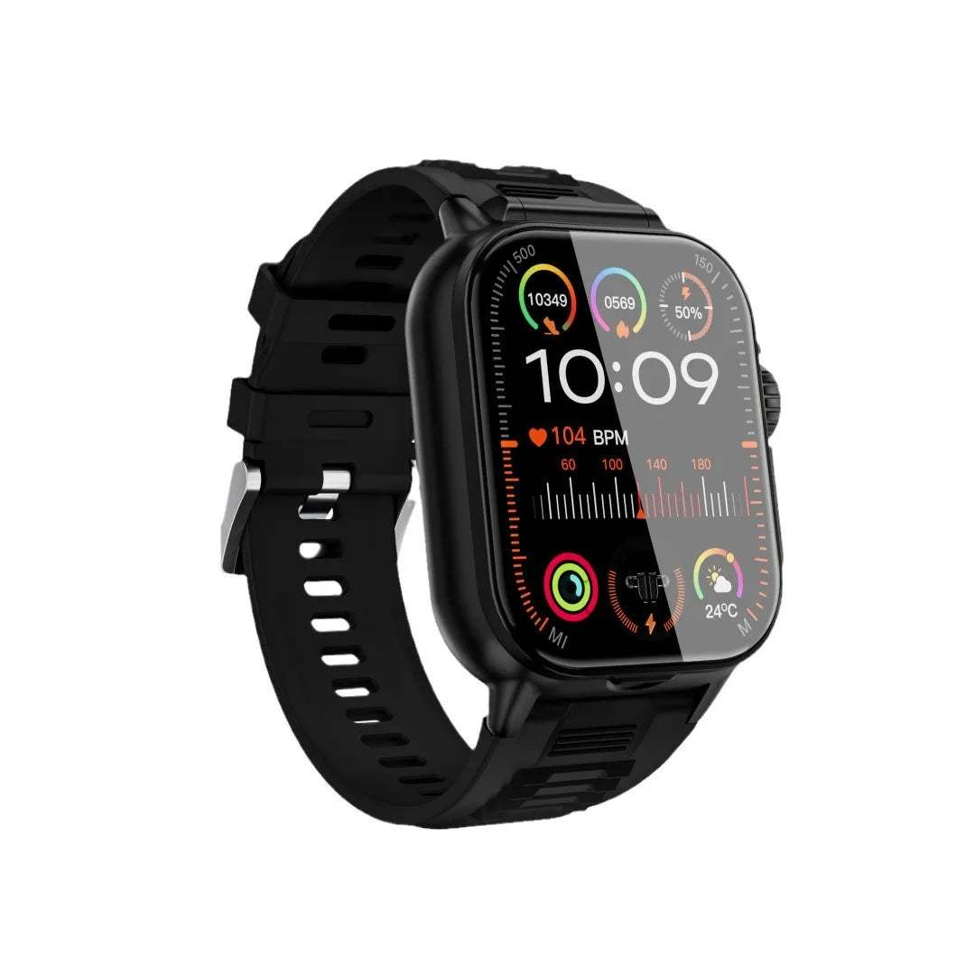 Reloj inteligente 2 en 1 GT8 con pantalla completa táctil Bluetooth con auriculares reloj inteligente monitor de ritmo cardíaco y presión arterial reloj deportivo