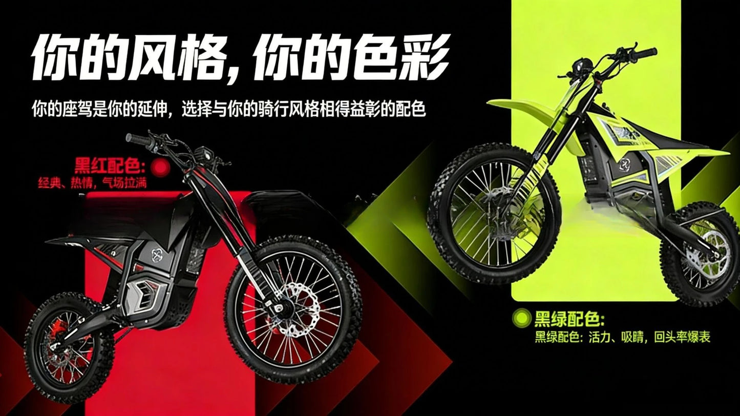 Motocicleta Todoterreno Eléctrica EM-5Pro 60V2500W de Alta Potencia