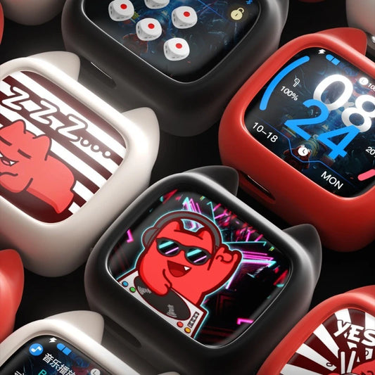 Audífonos Bluetooth Intrauditivos ZOMBIESCat QCWS-B19 con Pantalla Táctil a Color Inteligente, Batería de Larga Duración, Lindos y de Alta Calidad