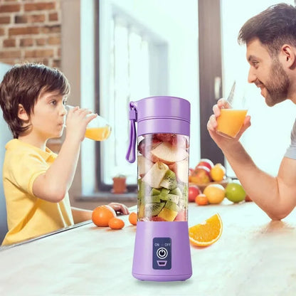 Licuadora exprimidora portátil, taza de jugo de viaje USB, máquina mezcladora de alimentos para bebés con 6 cuchillas actualizadas con potente motor de carga de 4000mAh