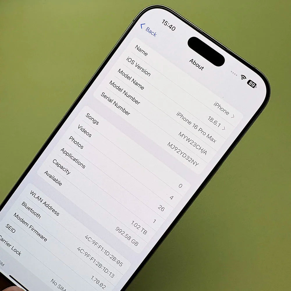 100% Original iPhone 16 Pro MAX Smartphone 6,9 "Dual SIM desbloqueado 5G teléfono celular Retina XDR OLED 6,3" 16 Pro 128GB/256GB/512GB/1T