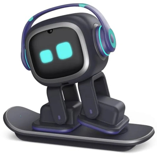 Robot de Escritorio con IA para Uso en Oficina en Casa - Cuerpo de Plástico ABS en Negro Mate con Ojos LED Expresivos y Control por Voz ChatGPT