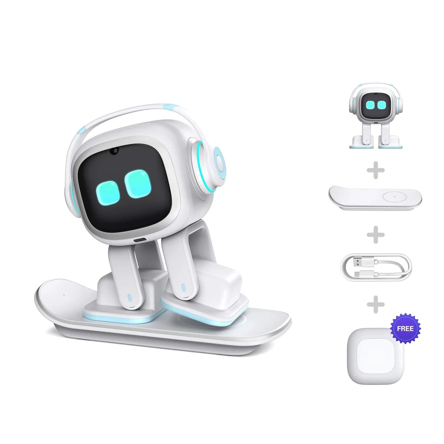 Robot Inteligente de Interacción Emocional con IA, Robot de Compañía Electrónico con Control por Voz