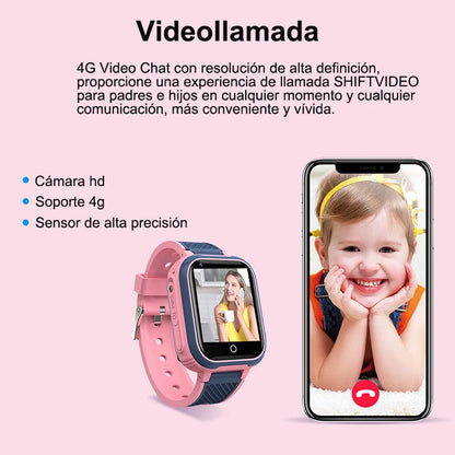 Reloj inteligente LT21 para niños, 4G, GPS, WIFI, llamada de vídeo, SOS, IP67, resistente al agua, Monitor de cámara, ubicación, reloj de teléfono