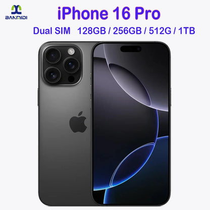 100% Original iPhone 16 Pro MAX Smartphone 6,9 "Dual SIM desbloqueado 5G teléfono celular Retina XDR OLED 6,3" 16 Pro 128GB/256GB/512GB/1T