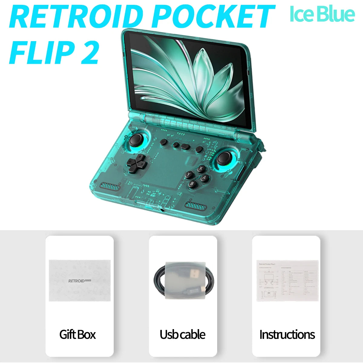 Consola de Juegos Retro Portátil Retroid Pocket Flip2 2026, Android 13, Pantalla Táctil AMOLED de 5.5 Pulgadas, Reproductor de Video, Wifi, Bluetooth, PSP, PS2