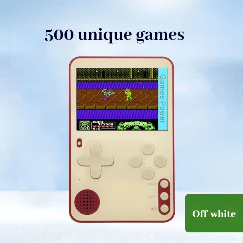 Consola de Juegos Portátil GUICHU Ultra Delgada de 0.65cm con 500 Juegos Retro FC Integrados, Reproductor de Juegos Portátil para Niños y Adultos