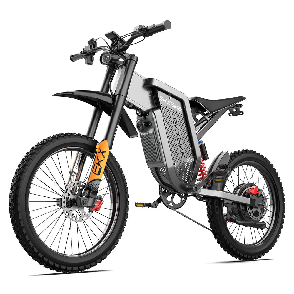Bicicleta eléctrica X21MAX, 78 KM/H (49MPH), batería de litio 60V30Ah 3000W, neumáticos todoterreno 70/100-19, doble absorción de impactos hidráulica