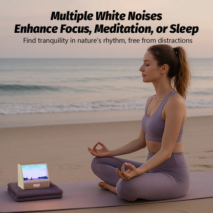 Despertador Bluetooth con luz de amanecer, luz de mesa con ruido blanco, luz para despertar con 12 sonidos, reloj de sueño regulable para adultos y niños, para dormitorio
