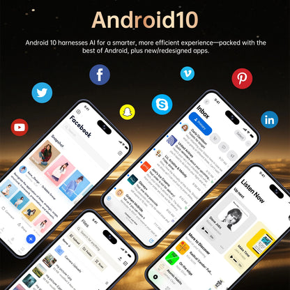 IVMI Global 17 Pro Max Smartphone Android10 3GB RAM 16GB ROM 6.7'' Doble tarjeta SIM GPS Desbloqueo facial Teléfonos móviles con red 4G