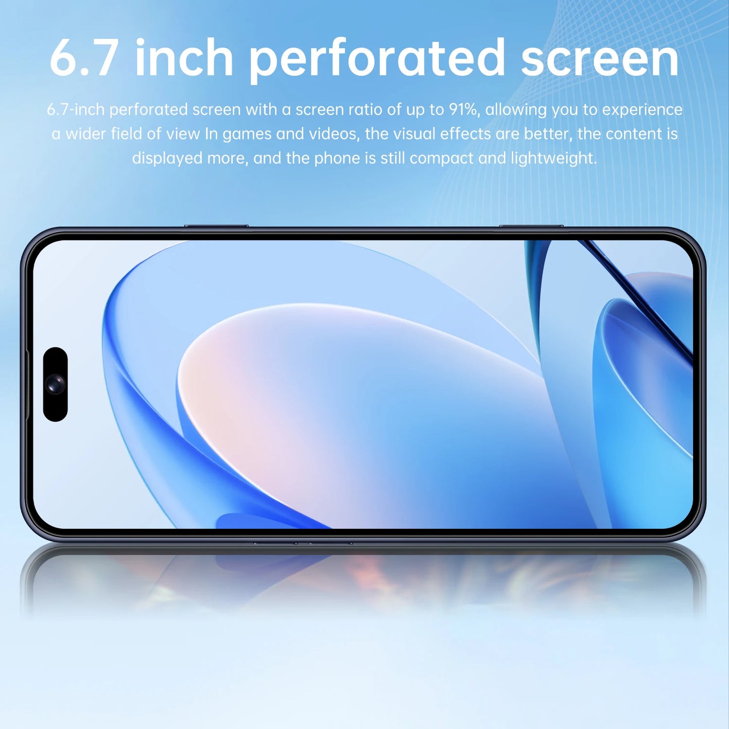IVMI Global 17 Pro Max Smartphone Android10 3GB RAM 16GB ROM 6.7'' Doble tarjeta SIM GPS Desbloqueo facial Teléfonos móviles con red 4G