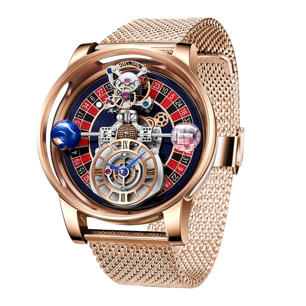 Las Vegas Roulette PINDU DESIGN Relojes para hombre Reloj de cuarzo Astronomia de lujo de primeras marcas Montre Homme