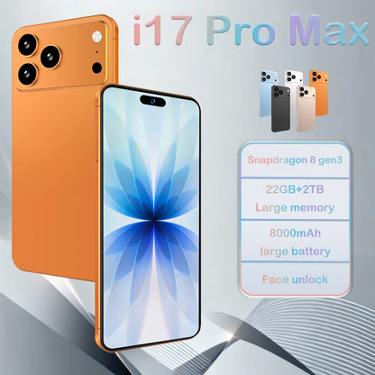 Versión Global 2026 I17 Promax Pro 4G 5G Sistema Dual SIM Dual Standby Original Inteligente Pantalla de 7.3 Pulgadas Batería de 8000mAh ¡Recién Llegado!