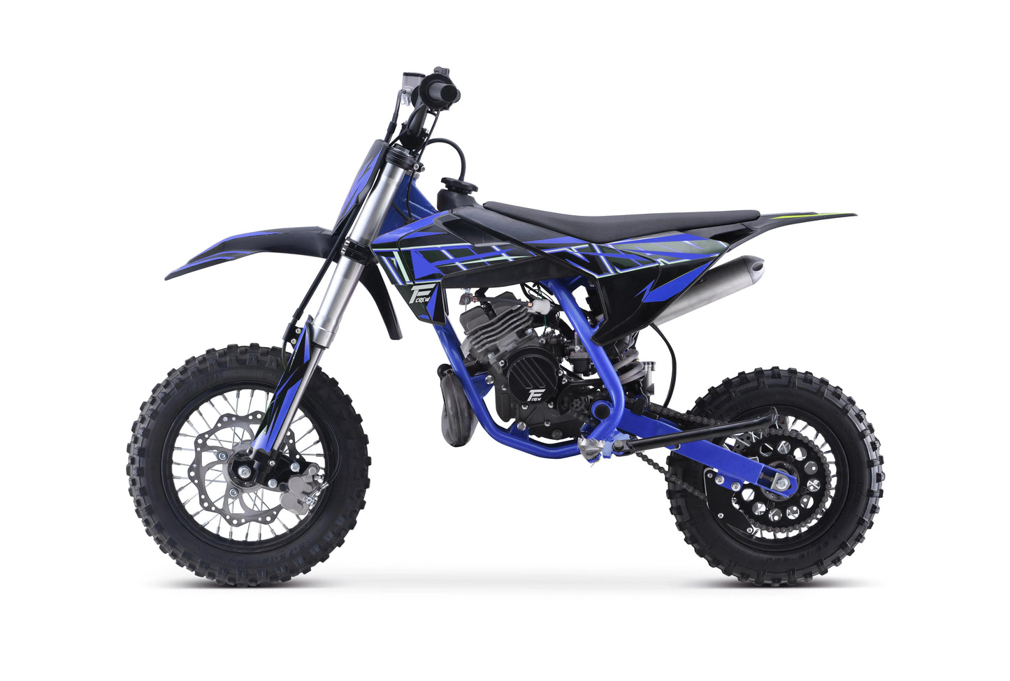 Moto de Cross con freno de disco para niños, arranque eléctrico de 50cc, un solo cilindro, aire fresco, todoterreno, Cross Pit Bike