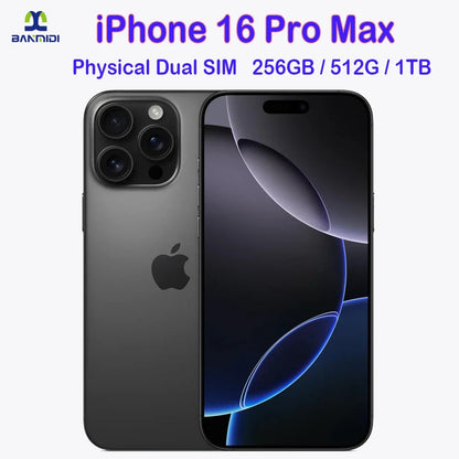 100% Original iPhone 16 Pro MAX Smartphone 6,9 "Dual SIM desbloqueado 5G teléfono celular Retina XDR OLED 6,3" 16 Pro 128GB/256GB/512GB/1T