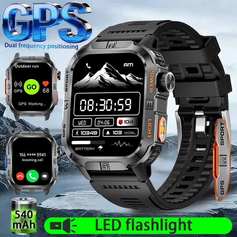 Reloj Inteligente Deportivo para Hombre, Modelo 2026, Resistente al Agua IP68, GPS, Alta Definición, Bluetooth, Llamadas, Regalo para el Día de San Valentín