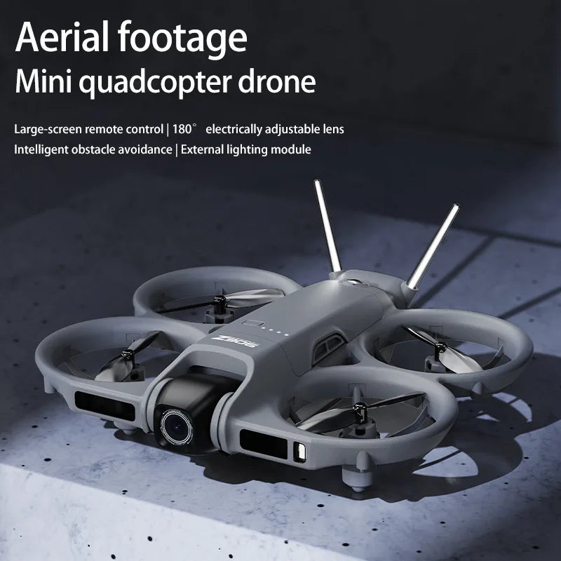 Mini Dron FPV Z906 de Fábrica con Pantalla de 4.3 Pulgadas, Control Remoto, Cámara 4K, Evitación de Obstáculos de 3 Lados, 180 °   Quadcopter Eléctrico con Flujo Óptico y Lente