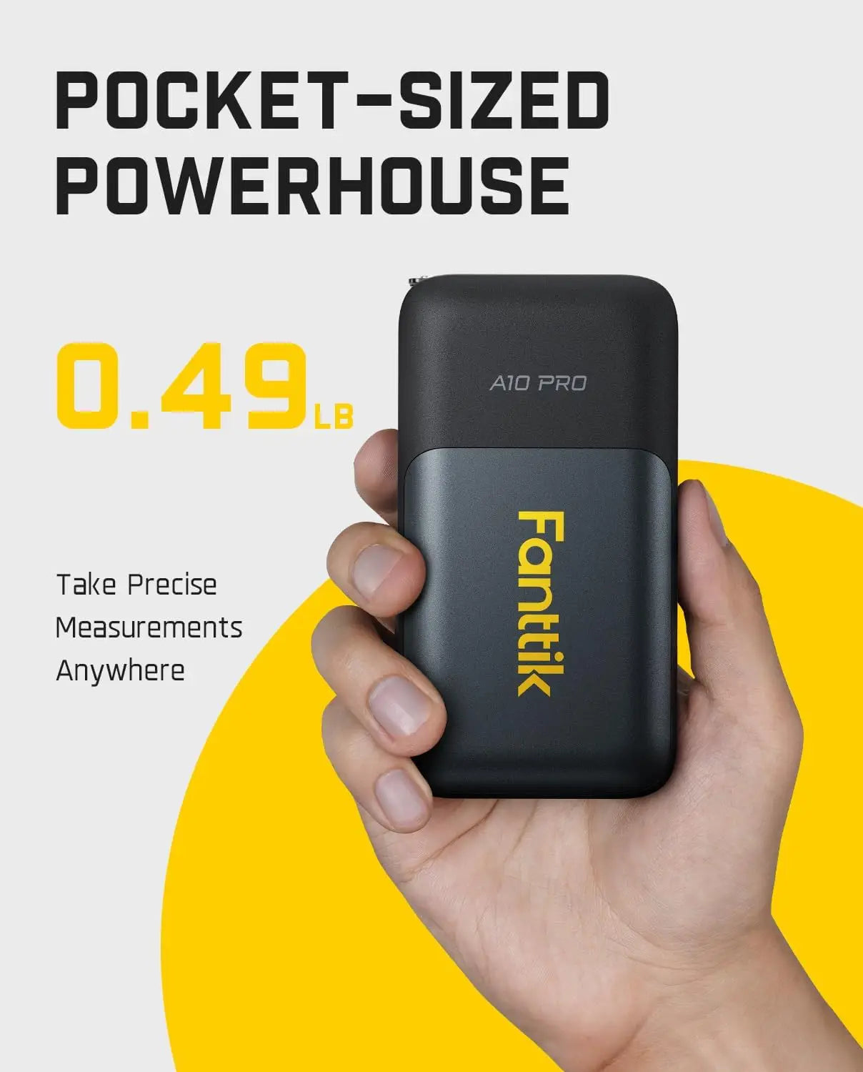 Cinta Métrica Láser Digital 2 en 1, Medidor de Distancia Láser Recargable de 165 Pies y Cinta Métrica de 9.8 Pies, Pantalla HD IPS, 6 Unidades, 3 Modos, USB-C
