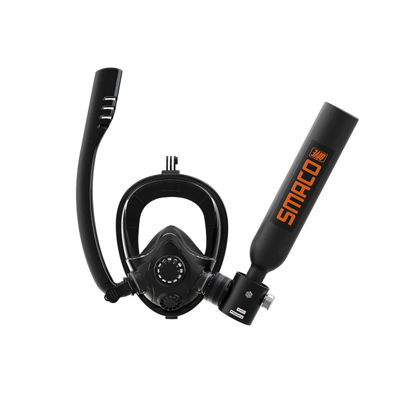 Minitanque de buceo de 0,5 l, submáscara, bomba de mano, cilindro ligero de oxígeno, juego de equipo de respiración subacuática