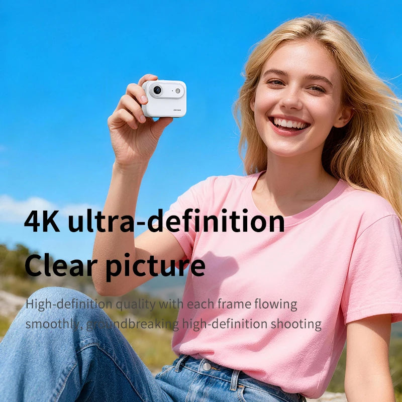 Cámara Deportiva Mini Lenovo 4K, Grabación Ultra Clara, Grabadora VLOG, Pantalla Abatible, Antivibración 143 °   Cámara de Ciclismo con Lente Gran Angular