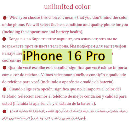 100% Original iPhone 16 Pro MAX Smartphone 6,9 "Dual SIM desbloqueado 5G teléfono celular Retina XDR OLED 6,3" 16 Pro 128GB/256GB/512GB/1T