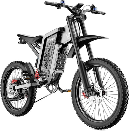 Motocicleta Eléctrica Todoterreno Freego X2, Motor de 6000W, Batería Extraíble de 60V 30Ah, Velocidad Máxima de 50 mph, Neumáticos de 19" x 2", Certificaciones UL