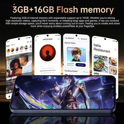IVMI Global 17 Pro Max Smartphone Android10 3GB RAM 16GB ROM 6.7'' Doble tarjeta SIM GPS Desbloqueo facial Teléfonos móviles con red 4G