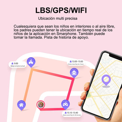 Reloj inteligente LT21 para niños, 4G, GPS, WIFI, llamada de vídeo, SOS, IP67, resistente al agua, Monitor de cámara, ubicación, reloj de teléfono