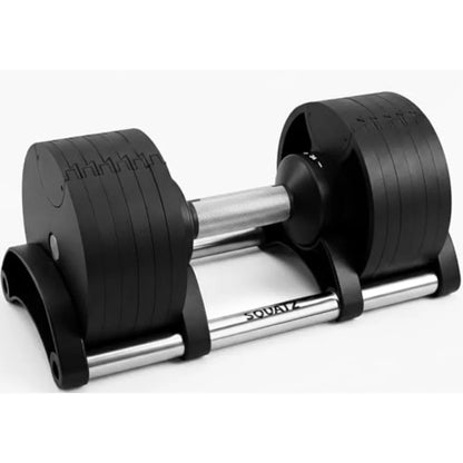 Mancuernas Ajustables con Cambio Rápido de Peso, Juego Compacto en Negro con Mango Antideslizante, Sistema de Bloqueo Seguro, Resistentes