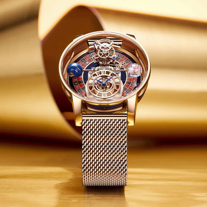 Las Vegas Roulette PINDU DESIGN Relojes para hombre Reloj de cuarzo Astronomia de lujo de primeras marcas Montre Homme